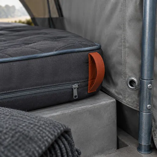 Tent and mattress elegance for a five star luxury camping stay