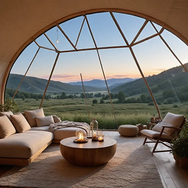Bubble dome escapes for refined glamping under a transparent sky