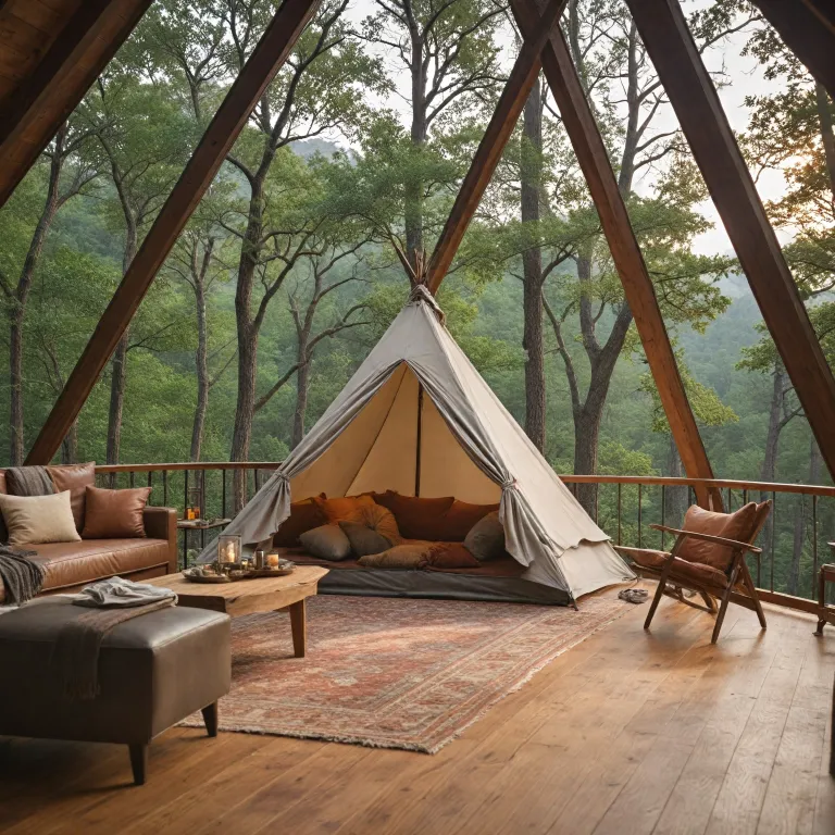 Elevated elegance in a tent triangle retreat