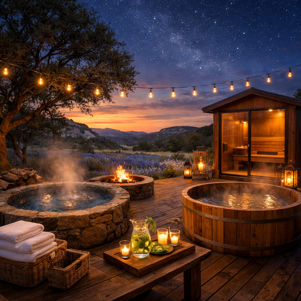 Texas camping escapes with hot tubs and spa like comforts